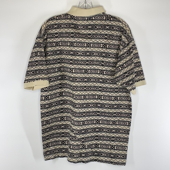 Vintage Wrangler Western Aztec Polo Shirt Size Medium - Picture 2 of 7